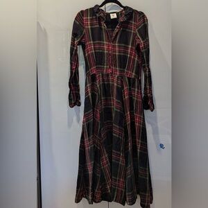Son de Flor tartan linen dress